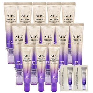 2025 최신상 AHC 아이크림 시즌13 프리미어 앰플 포 페이스 라인 타이트닝 40ml 10개+12ml 3개+1ml 2개