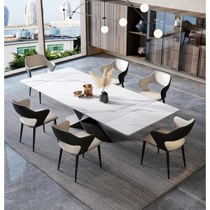인용세라믹식탁 포세린 낮은 식탁 화산석, 기본 의자 구성, 맞춤 색상 지원