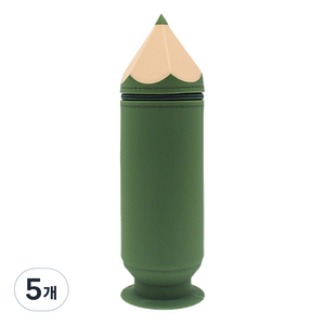 코히모 연필모양 실리콘 필통, 그린, 5개