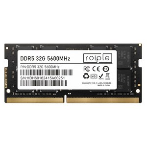 [Roiple] DDR5 램메모리 RAM 5600MHz 32GB 노트북용, 1개, Roiple DDR5 5600MHz 32G