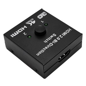 랜스타 HDMI 2.0 2:1 4K 60Hz 지원 무전원 양방향 선택기 블랙